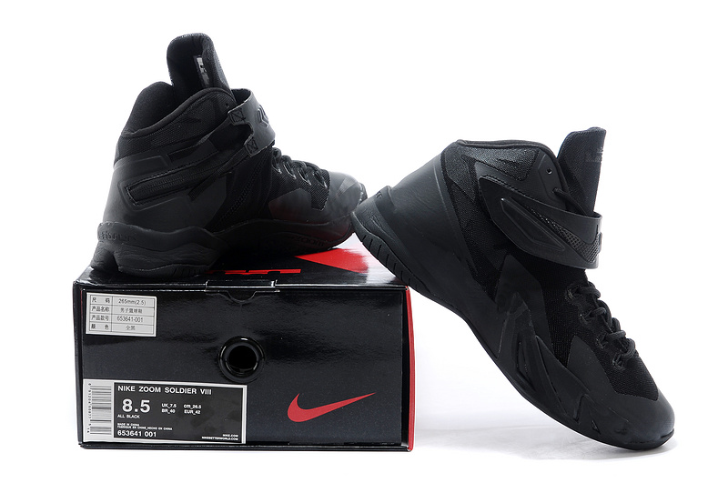Nike Lebron James Solider 8 All Black Shoes