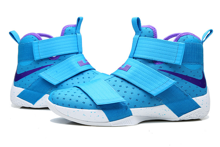 Nike Lebron Soldier 10 Blue White Shoes - Click Image to Close