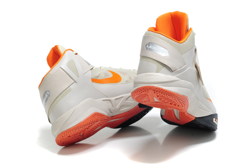 Lebron James Soldier 6 Grey Orange Black Shoes - Click Image to Close