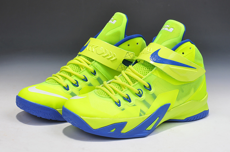 Lebron James Soldier 8 Light Green Blue Basketball Shoes