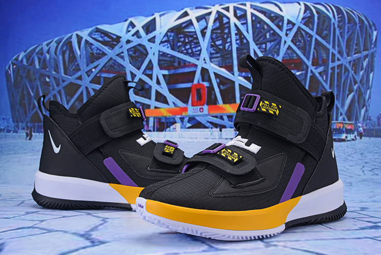 2019 Nike Lebron Solider 13 Black Purple Yellow