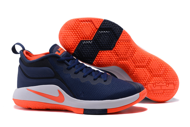 Nike Lebron Wintness 1 Dark Blue Orange Shoes - Click Image to Close