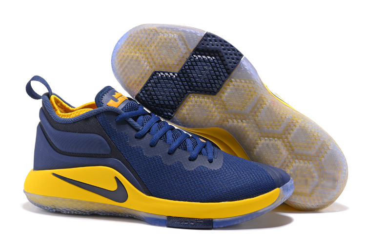 Nike Lebron Wintness 1 Dark Blue Yellow Shoes - Click Image to Close