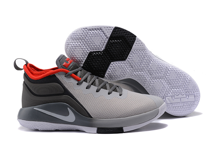 Nike Lebron Wintness 1 Grey Black Red Shoes - Click Image to Close