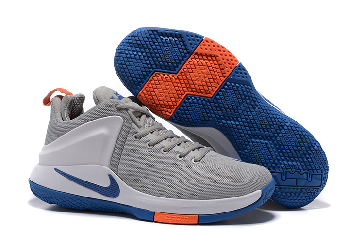 Nike Lebron Wintness 1 Grey Blue Orange Shoes