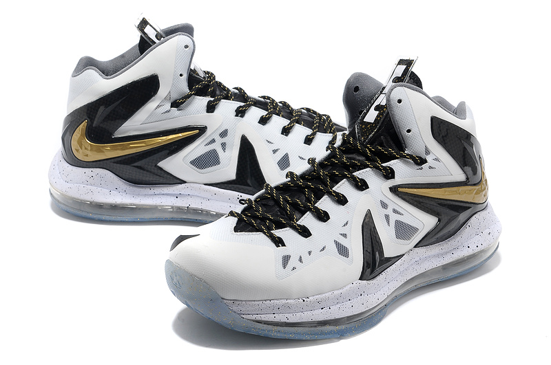 Nike Lebron James 10 Shoes PS Elite White Black