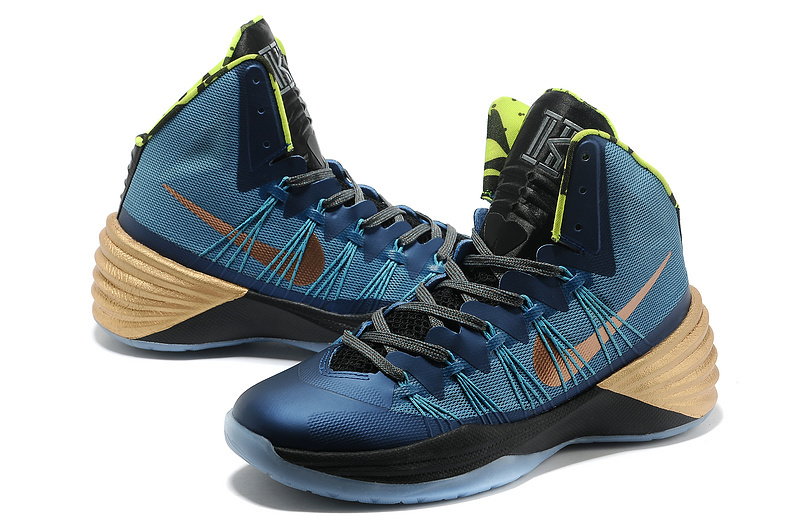 Nike Lunar Hyperdunk 2013 XDR Gold Blue Black For Women