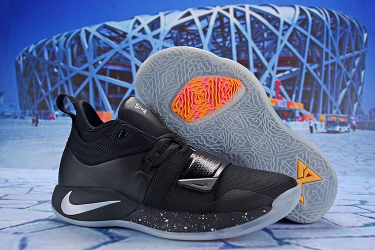 Nike PG 2 Plus Black White Swoosh Shoes - Click Image to Close