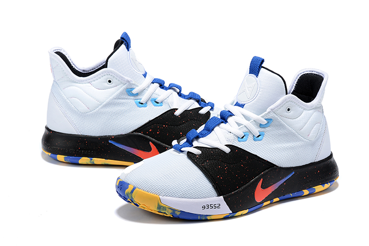 2019 Nike PG 3 White Jade Blue Basketba - Click Image to Close