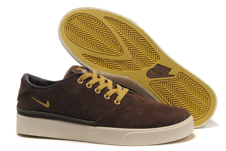 Nike Pepper Low Brown Yellow Shoes - Click Image to Close