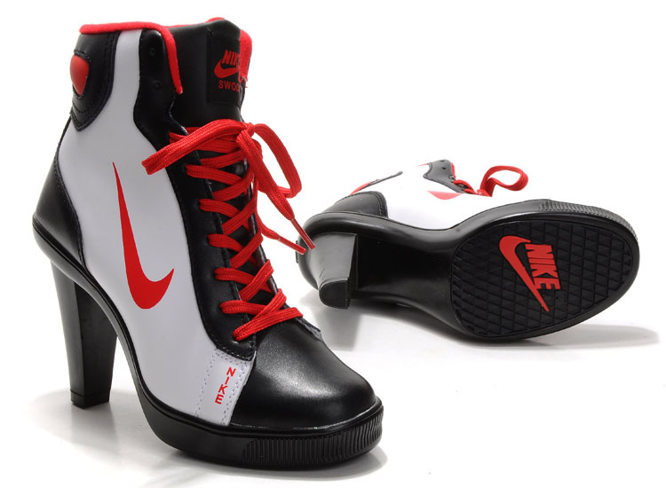 Nike SB High Heels Black White Red - Click Image to Close