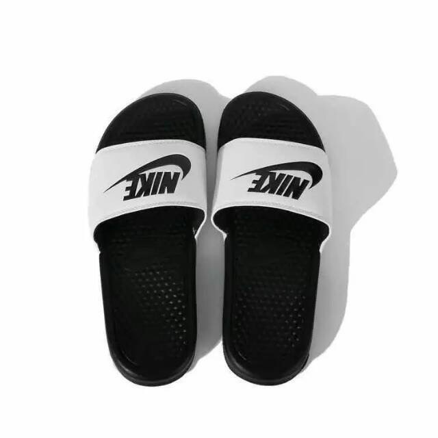 Nike Sandal White Black Swoosh