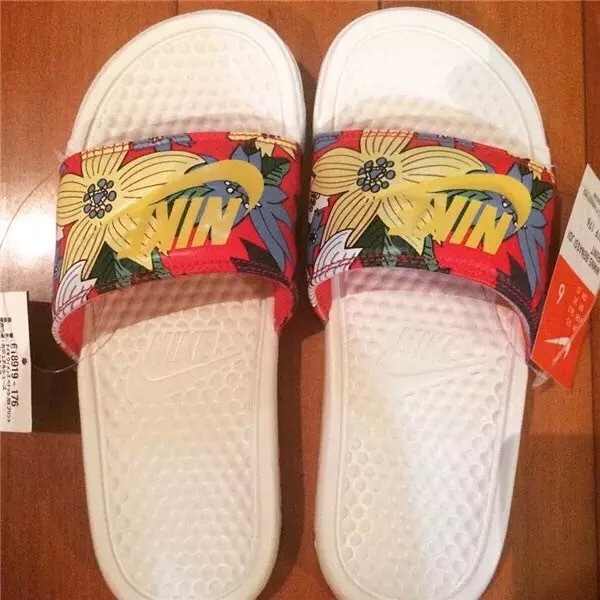 Nike Sandal White Yellow Red - Click Image to Close