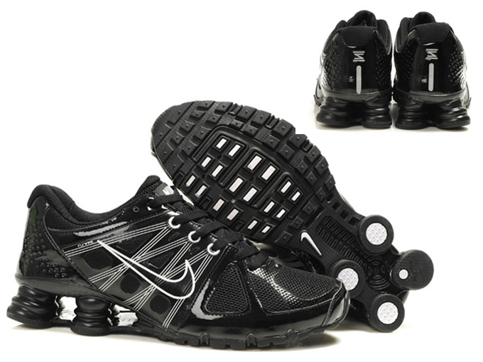 Nike Shox Agent+ All Black Shoes - Click Image to Close