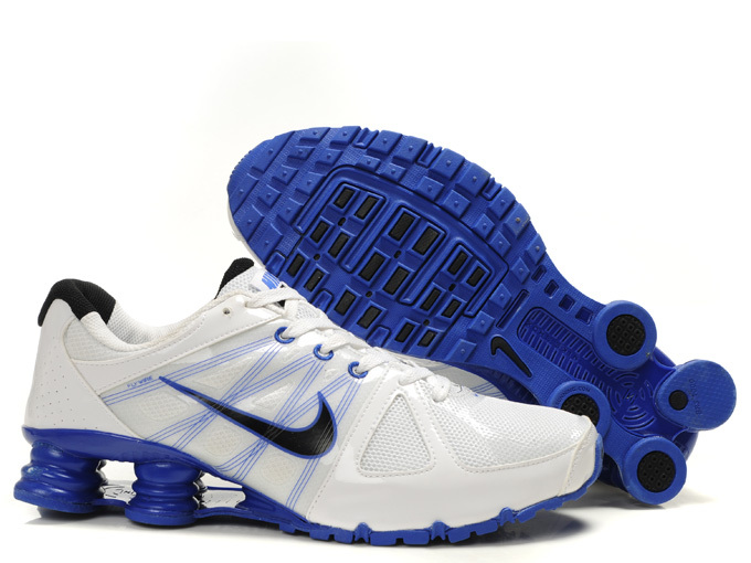 Nike Shox Agent+ White Blue Shoes - Click Image to Close