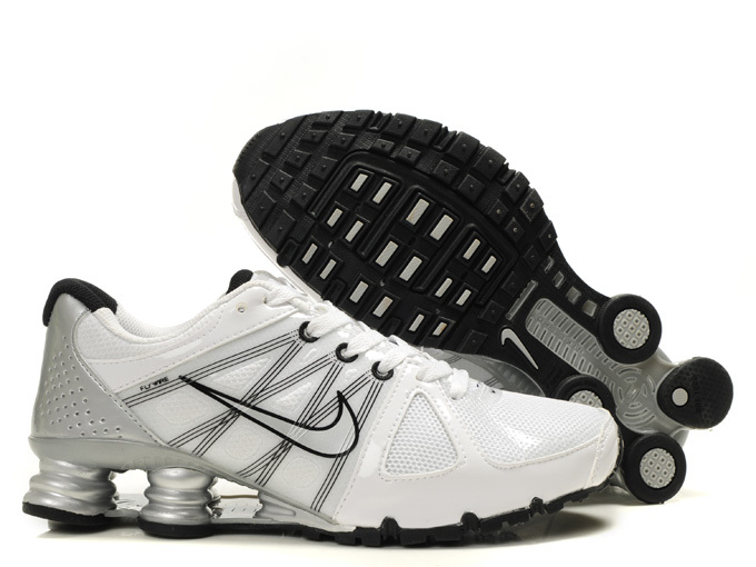 Nike Shox Agent+ White Grey Black Shoes - Click Image to Close