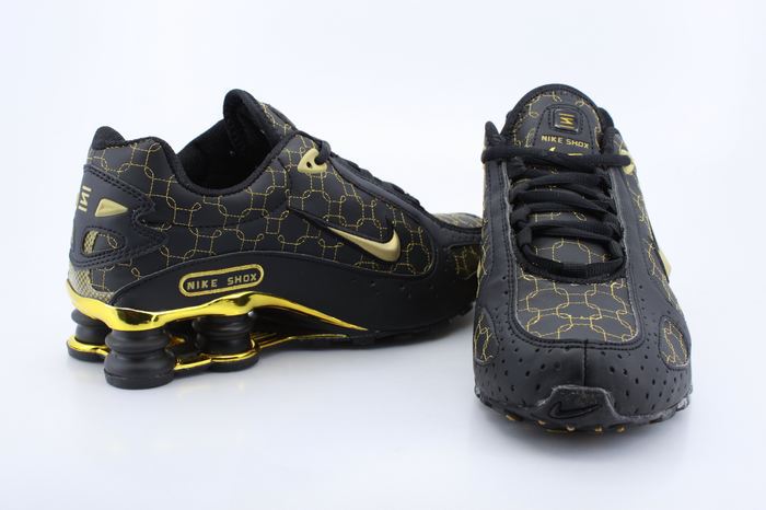 Nike Shox Moster Black Gold Shoes