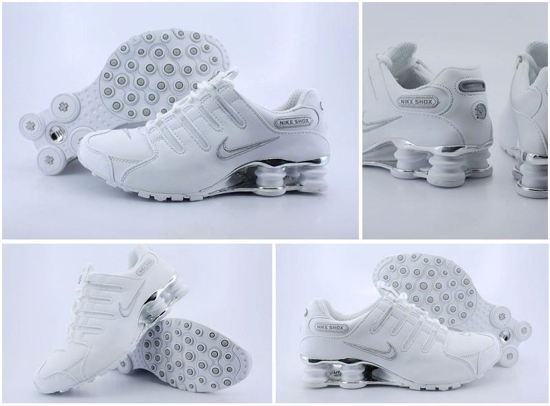 Nike Shox NZ All White - Click Image to Close