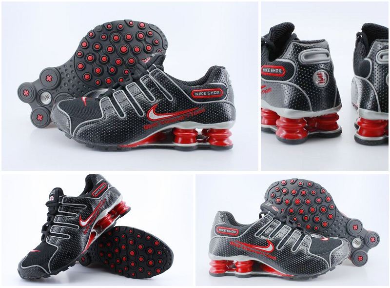 Nike Shox NZ Dark Black Red - Click Image to Close