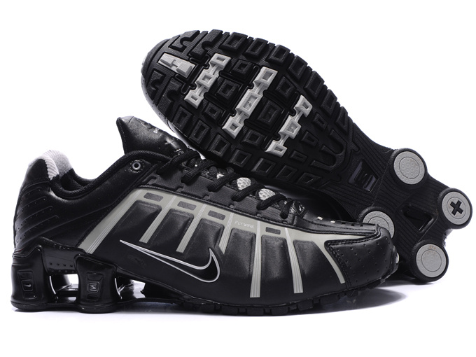 Nike Shox NZ III All Black Grey Shoes - Click Image to Close