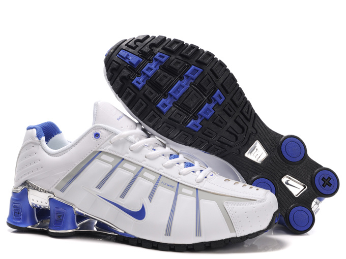 Nike Shox NZ III White Grey Blue Shoes - Click Image to Close