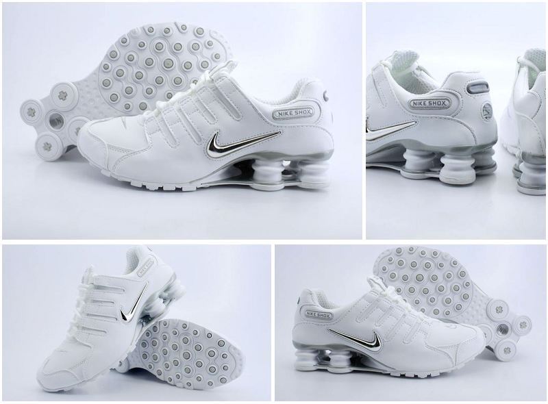 Nike Shox NZ White Black Logo - Click Image to Close