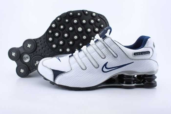Nike Shox NZ White Blue Grey - Click Image to Close