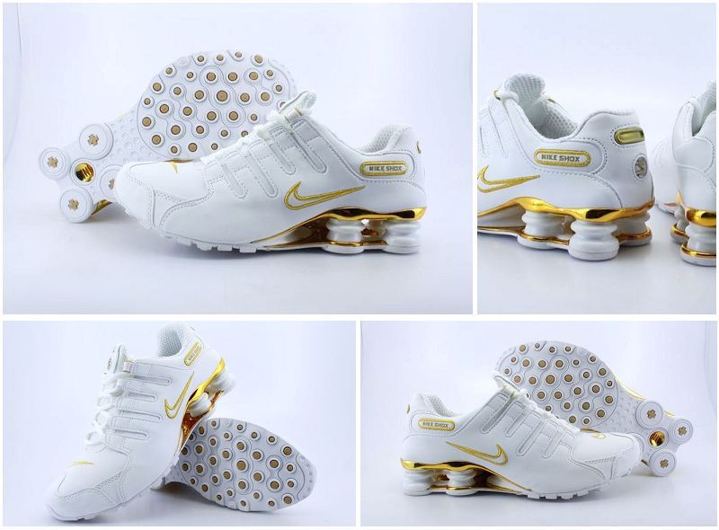 Nike Shox NZ White Gold - Click Image to Close