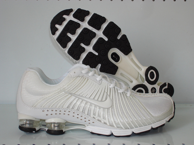 Nike Shox R1 All White Flywire Shoes
