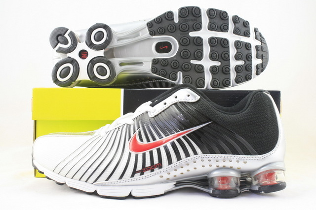 Nike Shox R1 White Black Red Shoes
