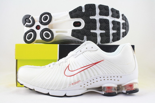 Nike Shox R1 White Red Shoes