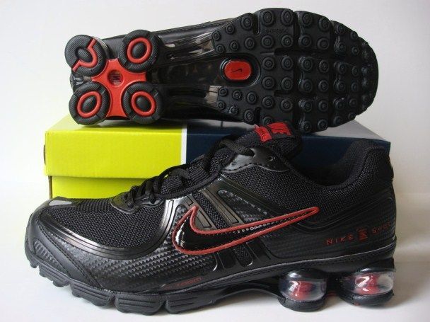 Nike Shox R2 Black Red Shoes - Click Image to Close