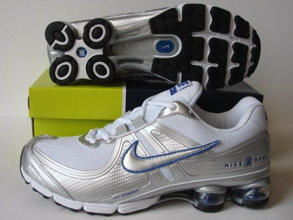 Nike Shox R2 Silver White Shoes - Click Image to Close