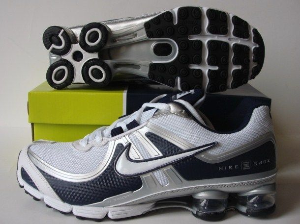 Nike Shox R2 White Silver Black Shoes