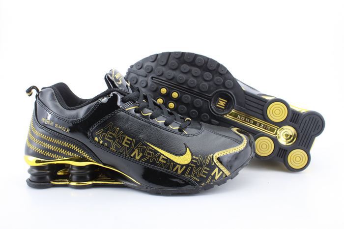 Nike Shox R4 Black Gold - Click Image to Close