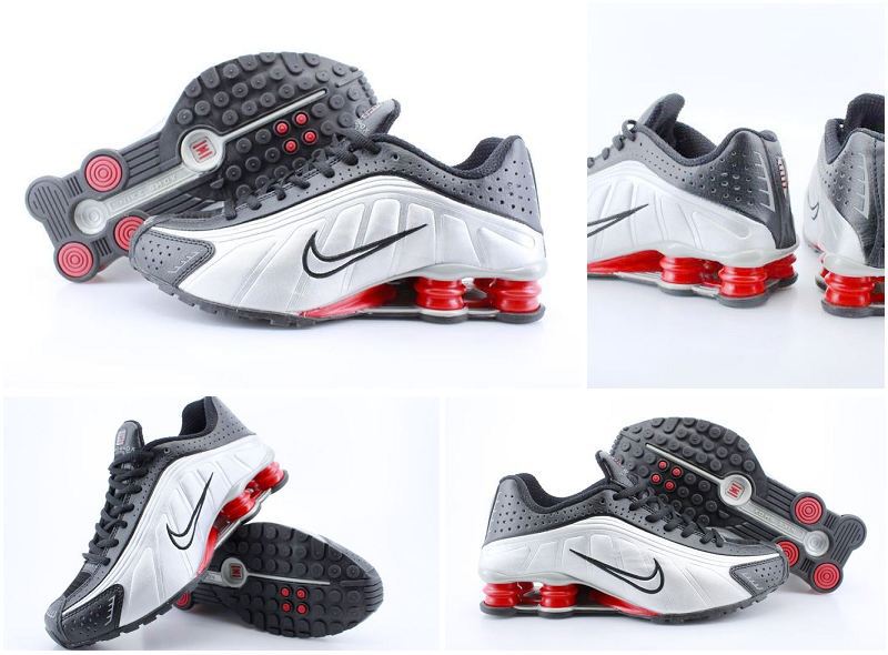 Nike Shox R4 Black White Red - Click Image to Close