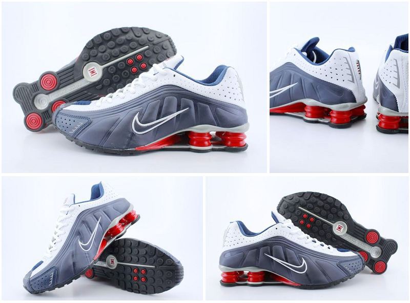 Nike Shox R4 Blue White Red - Click Image to Close