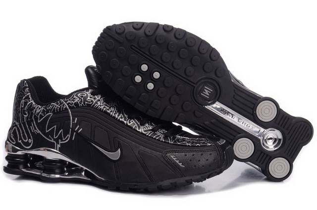 Nike Shox R4 Cartoon Black Shoes