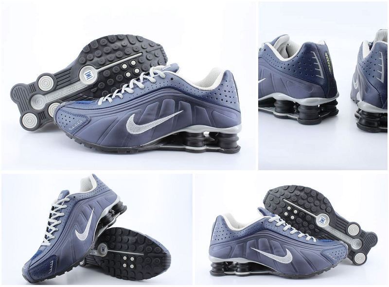 Nike Shox R4 Dark Blue Silver