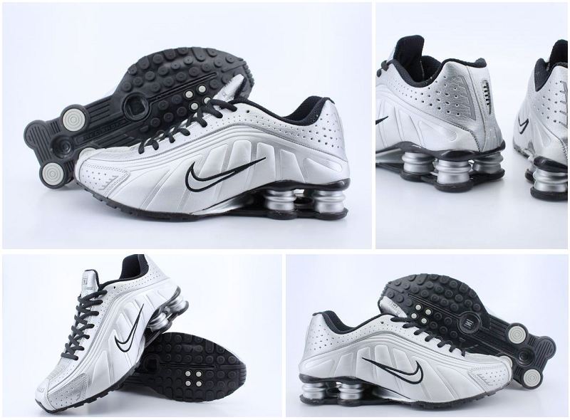 Nike Shox R4 White Black - Click Image to Close