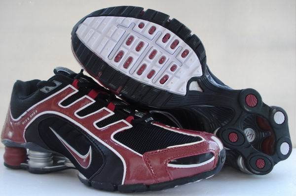 Nike Shox R5 Black Wine Red Shoes - Click Image to Close