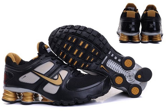 Nike Shox R6 Black Gold Shoes