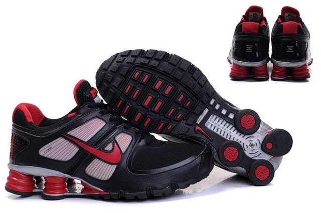 Nike Shox R6 Black Red Shoes - Click Image to Close