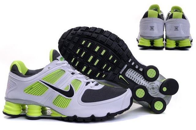 Nike Shox R6 White Green Black Shoes