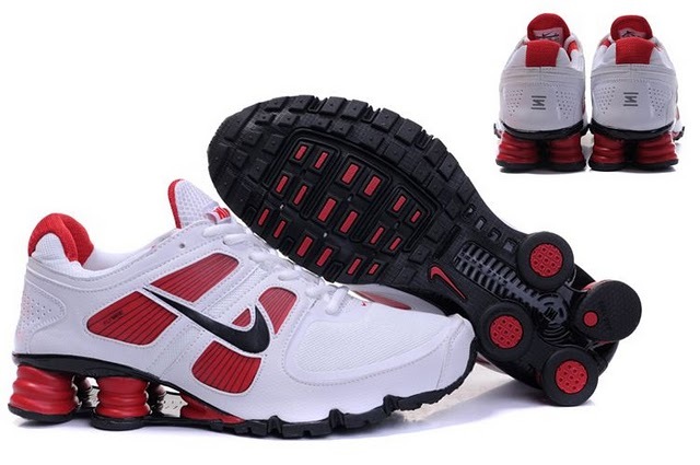 Nike Shox R6 White Red Black Shoes