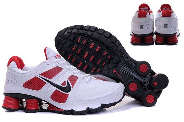 Nike Shox R6 White Red Black Shoes - Click Image to Close