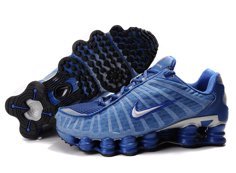 Nike Shox TL1 All Blue Shoes - Click Image to Close