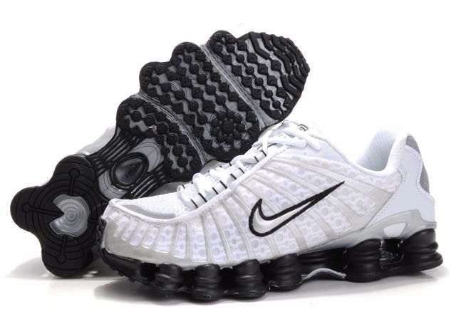 Nike Shox TL1 White Black Shoes - Click Image to Close