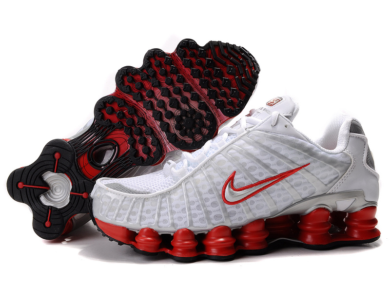 Nike Shox TL1 White Red Shoes - Click Image to Close