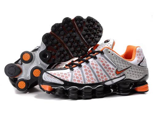 Mens Nike Shox TL3 Shoes White Black Orange - Click Image to Close